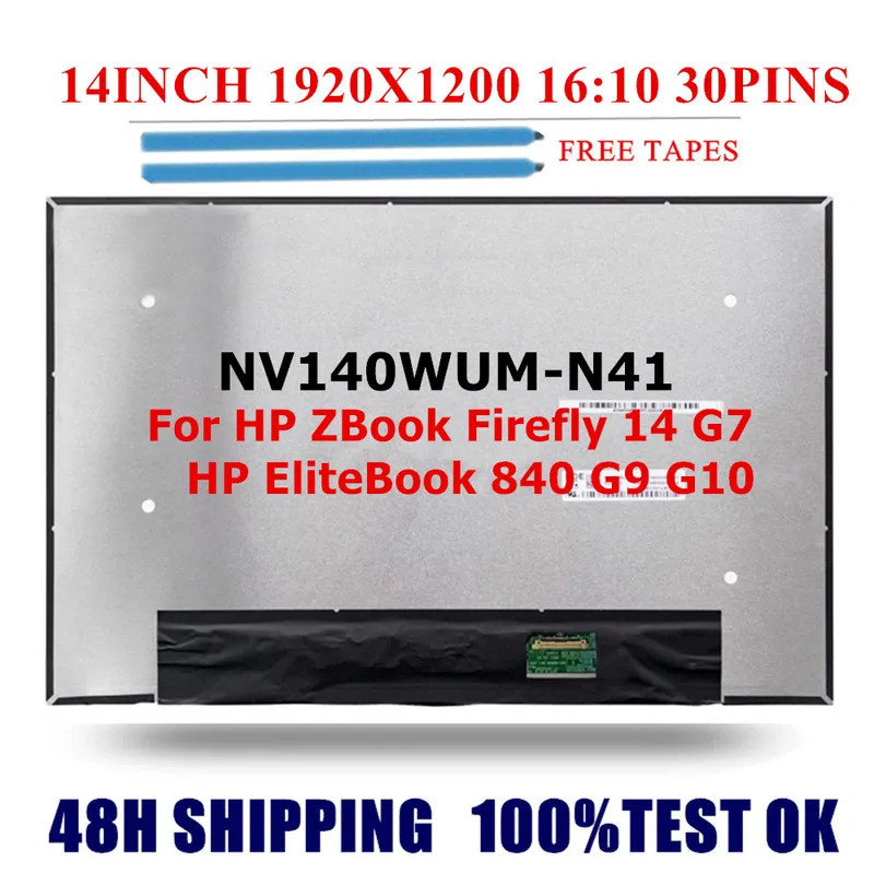 ต้นฉบับใหม่ NV140WUM-N41 NV140WUM N41 14 นิ้ว สำหรับ HP ZBook Firefly ...