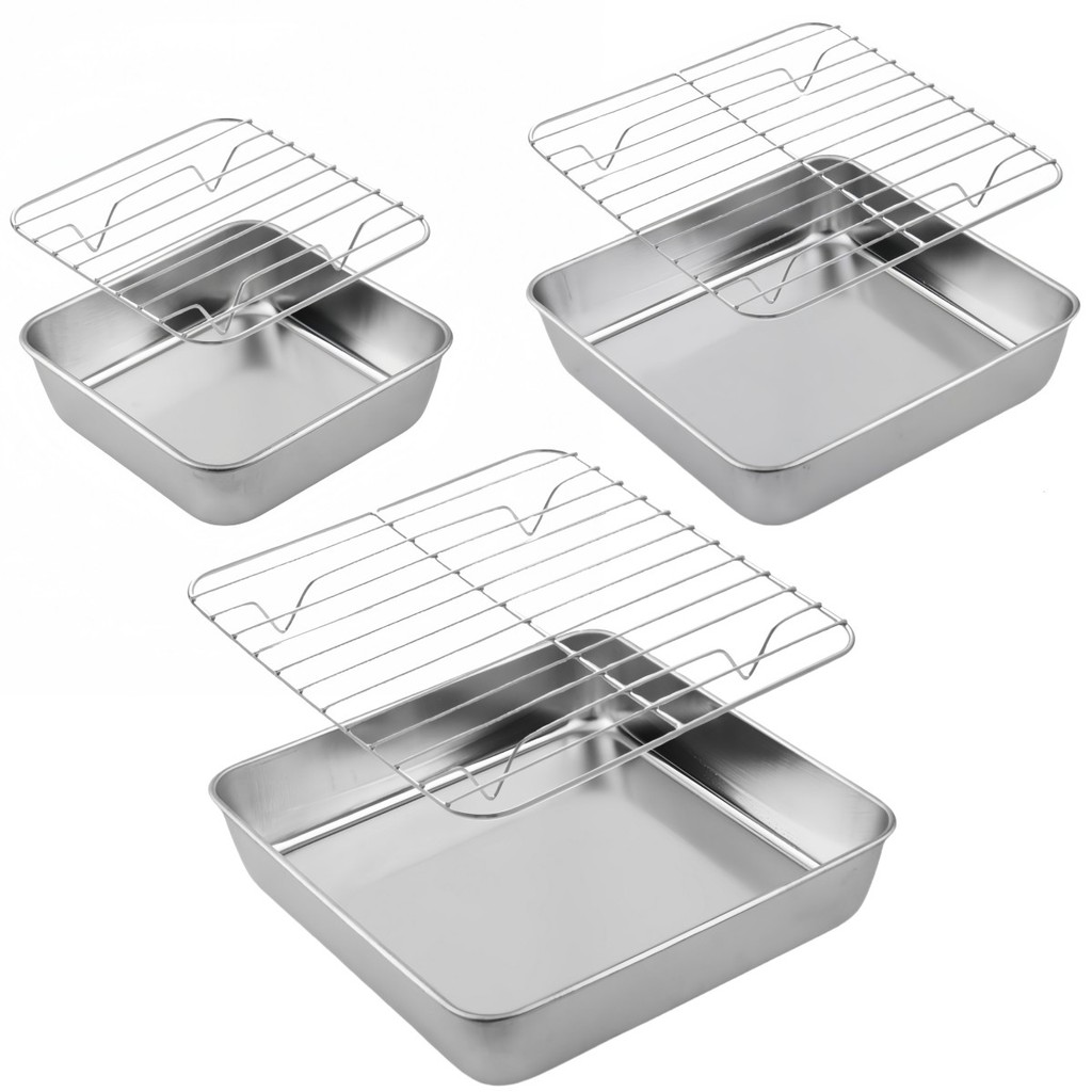 【AMANDA】Space Saving Design Efficient Stainless Steel Bake Tray with ...