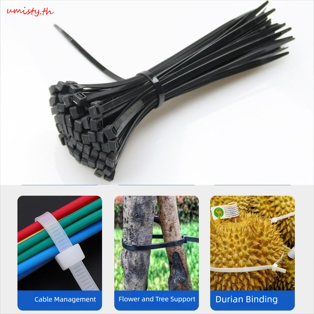 UMISTY ไนลอนสายผูกหัวเข็มขัด, Self-Locking Cable Tie Retainer Heavy ...