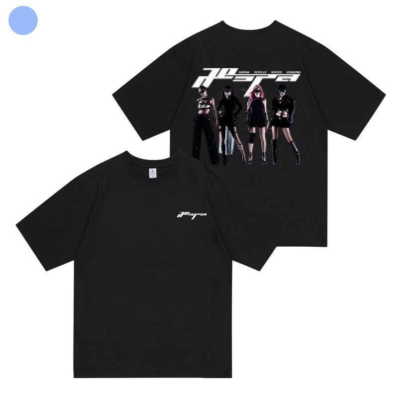 Kpop AES Merch ผ้าฝ้ายเสื้อยืด SYNK PARALLEL LINE WORLD TOUR พิมพ์แขน ...