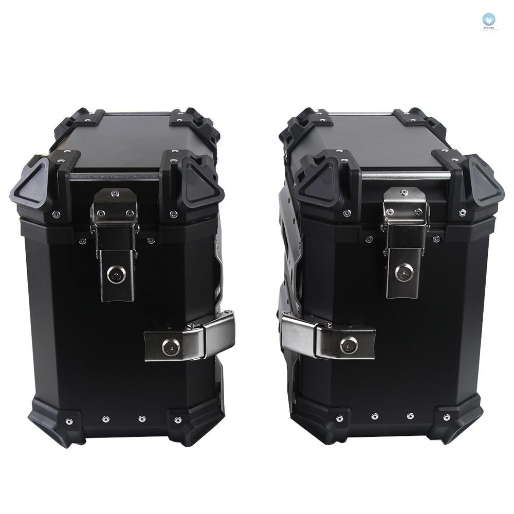 1 คู่ 35L Universal รถจักรยานยนต์ด้านข้างกล่องเก็บอลูมิเนียมกระเป๋าเดินทาง Quick Release รถมอเตอร์ไซด์ด้านข้าง Carriers กันน้ําซ้ายและขวา Organizer Anti-Collision & Shock Absorpti