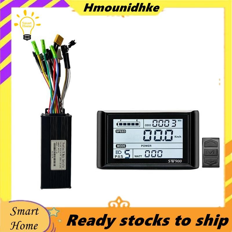 36v 48V 750W 1000W สามโหมด 12 หลอด Brushless 30A Controller คันเร่งเบรค ...