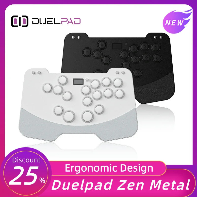 Duelpad ZEN Metal ERGONOMIC leverless Ergo-Split All-button/stickless ...
