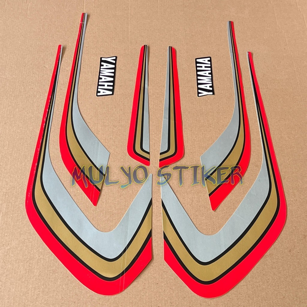 MERAH STRIPING STICKER yamaha rx s rxs พิเศษพิเศษ Red Silver คุณภาพ ...