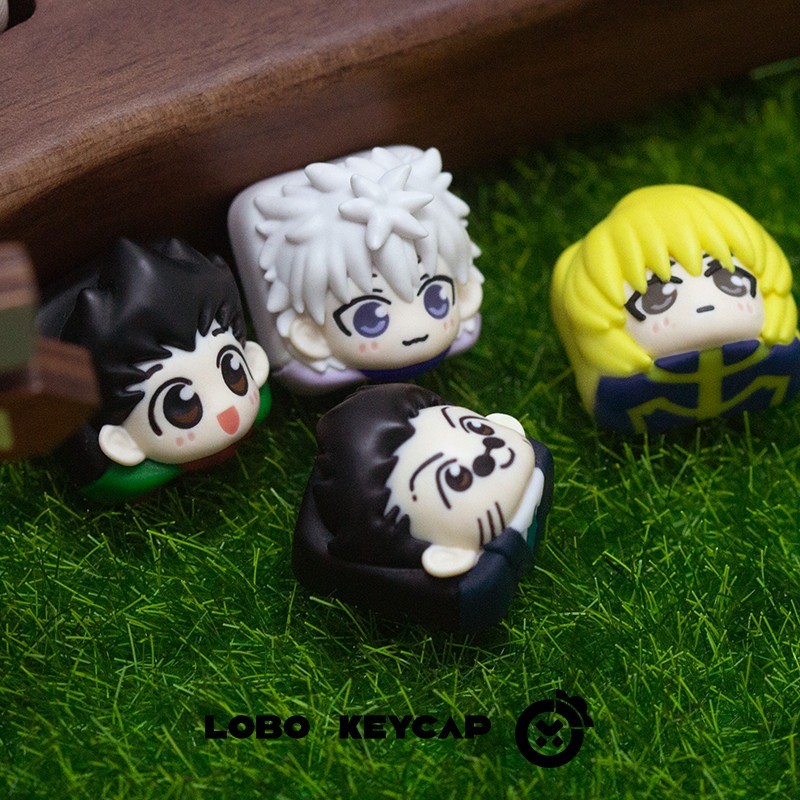 Hunterhunter Keycap 3D น่ารักการ์ตูน MX สวิทช์คีย์บอร์ดเรซิ่น Keycaps ...
