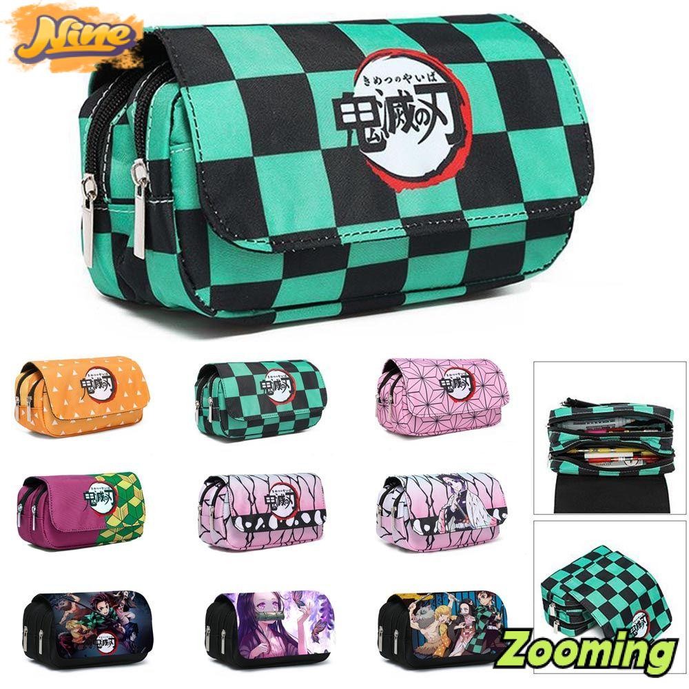 ZOOMING Demon Slayer Kimetsu ไม่มี Yaiba Storage ผ้าใบซิปกระเป๋าอะนิเมะ ...