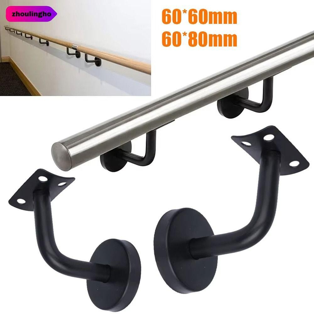 ZHOULINGHO 1 ชิ้น Hand Rail Holder, สแตนเลส 60x60 มิลลิเมตร/60x80 ...