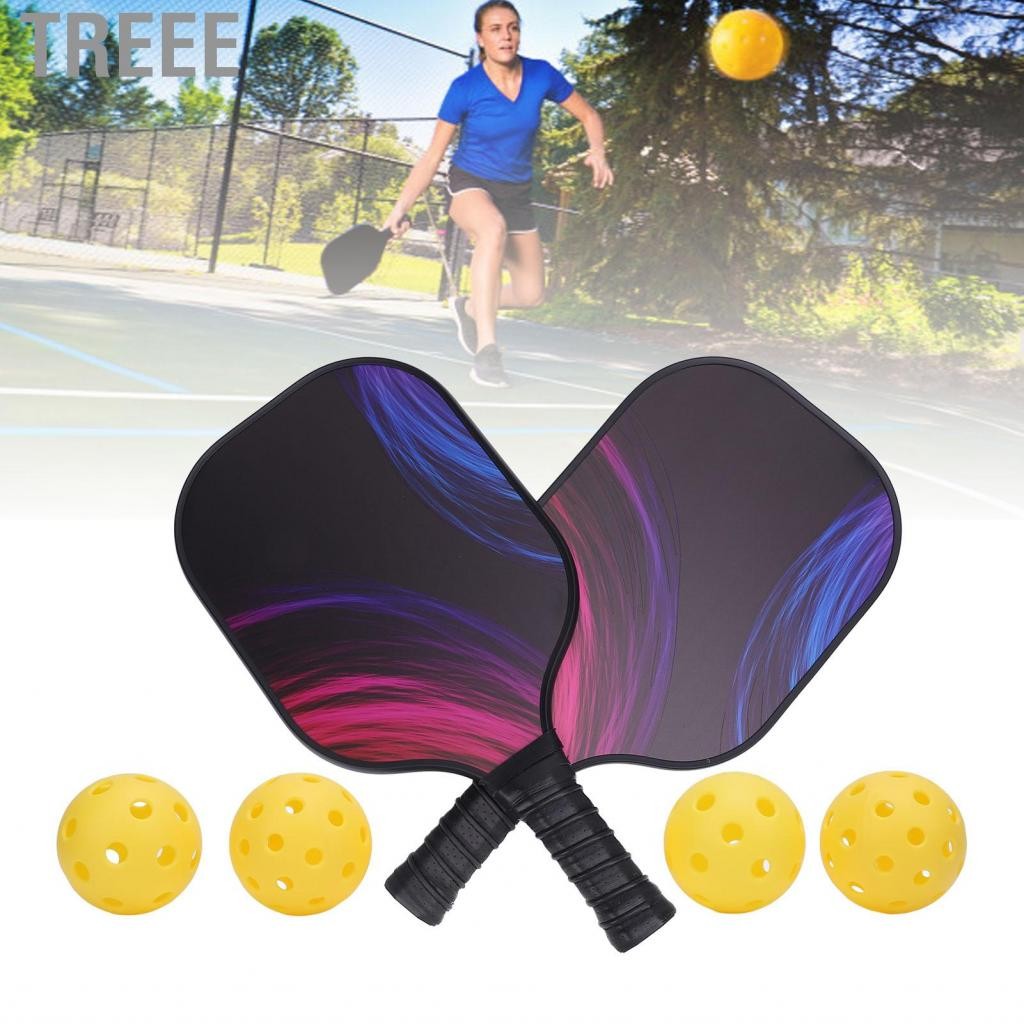 Treee Pickle Ball Rackets ทนต่อแรงกระแทก Pickleball Paddle Set คาร์บอน ...