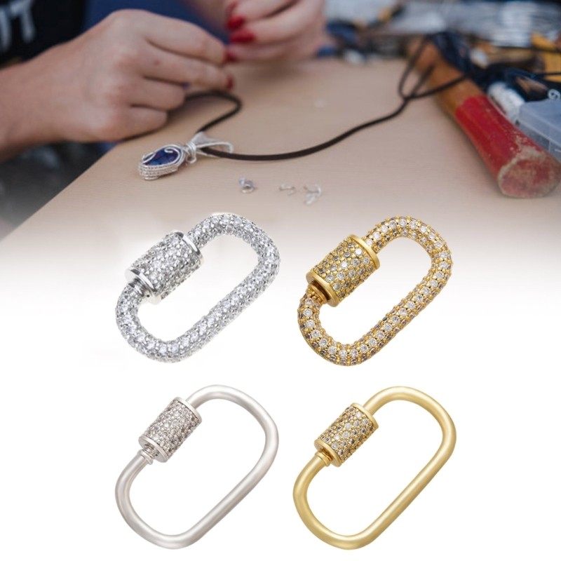 Cons แฟชั่นเพทายเข็มกลัดหิน Clasp Rhinestones ปีนเขาปุ่มจี้อเนกประสงค์ ...
