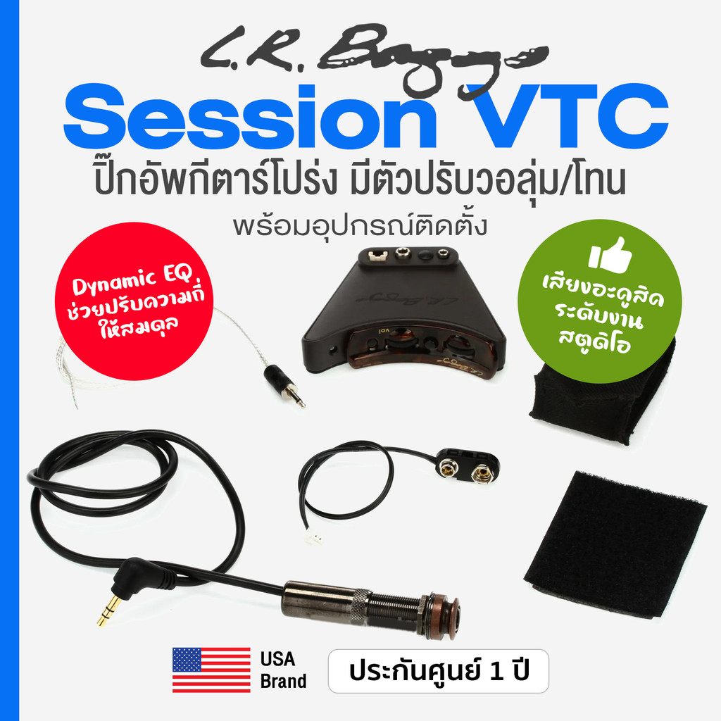 * USA Brand * L.R. Baggs® Session VTC Acoustic Guitar Pickup + Preamp ...