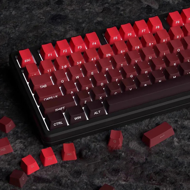 133 Keys Side Print Shine Through Keycap Set Double Shot PBT Cherry ...