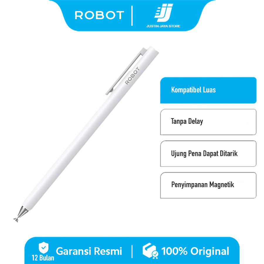 ROBOT RSP04 Universal Capacitive Stylus Pen สีขาวสําหรับมือถือและแท็บเล ...