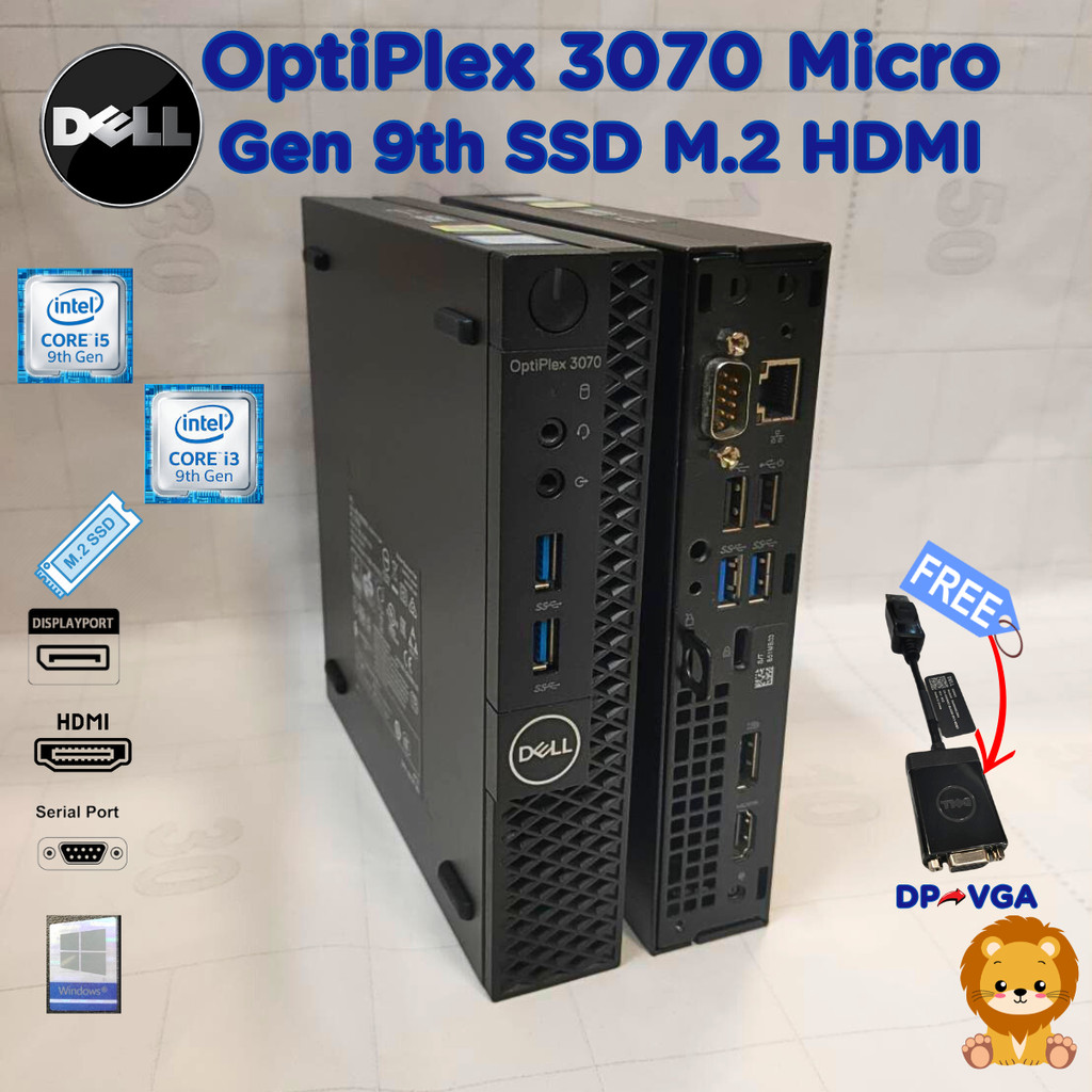 Dell Optiplex 3070 micro mini PC i5 i3 Gen 9th M.2 HDMI DDR4 ...