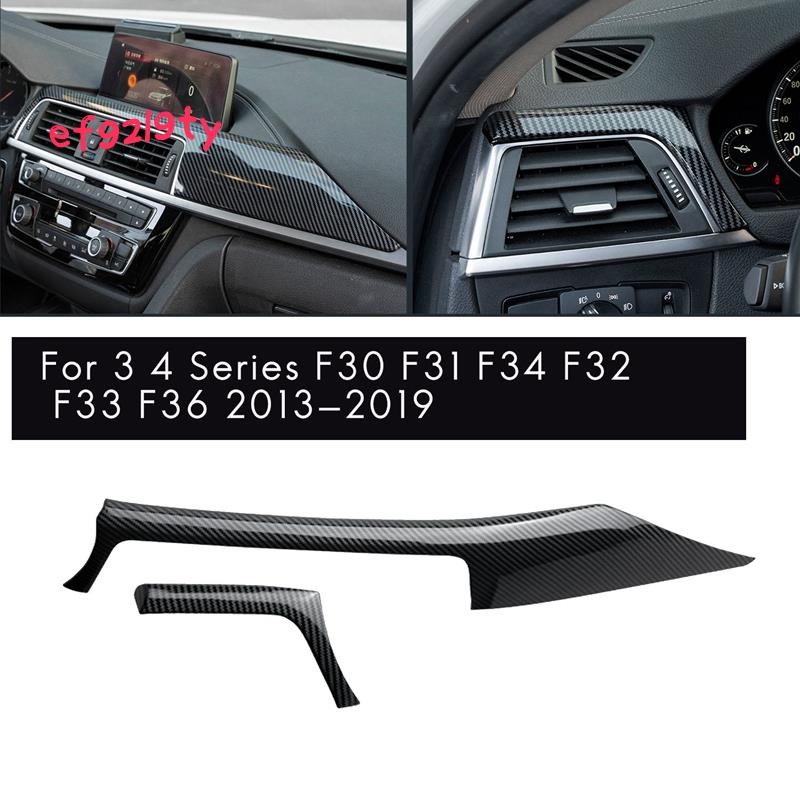 Auto Interieur Accessoires Voor BMW 3 4 Serie F30 F31 F32 F34 2013-2019 Koolstofvezel Centrale Dashboard Strip Trim Linker Luchtuitlaat Afdekkap Trim Interieur Trim Sticker