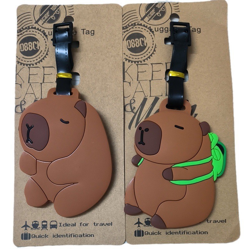 Influencer น่ารัก Capybara กระเป๋าเดินทางแท็ก Kapibara Travel Boarding ...