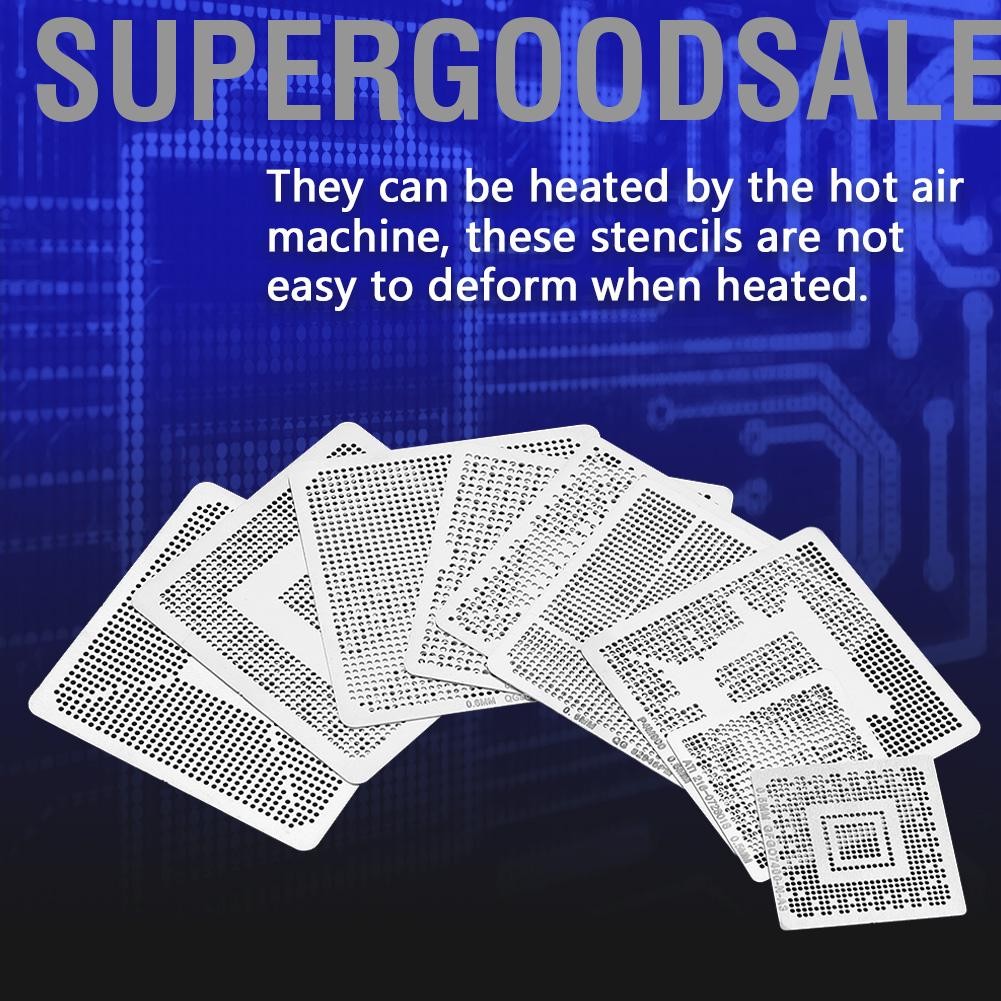 Supergoodsales 33 ชิ้น Reballing Rework สุทธิ Stencils แม่แบบเหล็กตา ...