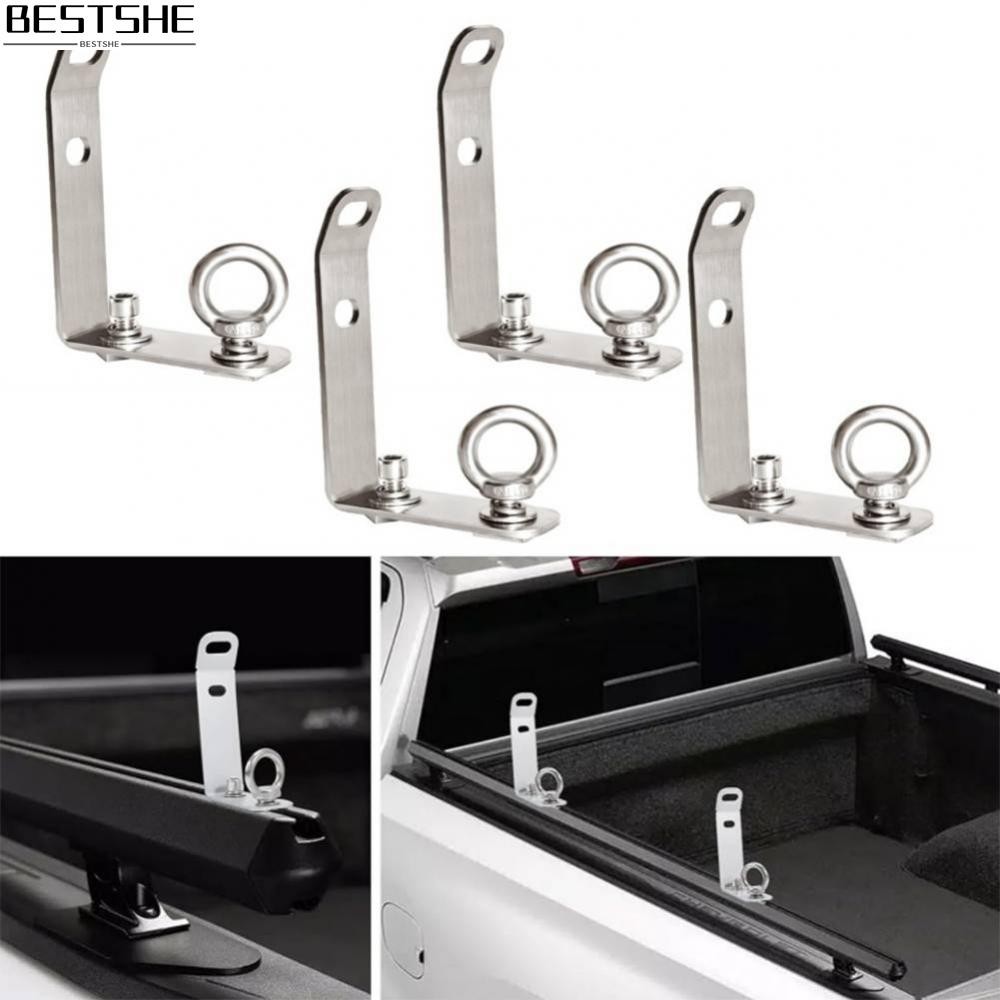 Roof Rack Load Stops – 4-Pack 304 Stainless Steel Ladder & Cargo Stops, Slide Into T-Slot Crossbars For Kayaks, Skis, Firewood