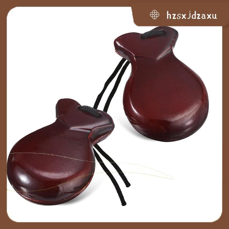 hzsxjdzaxu2 ชิ้นสเปน Castanets Flamenco Castanets พร้อมสตริงประมาณ 8 ...