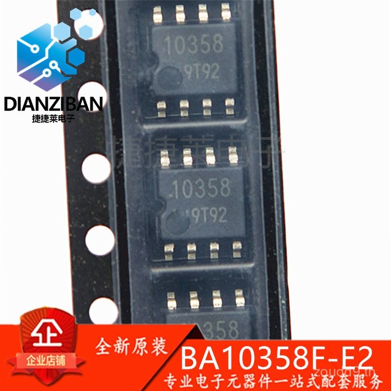 ชิปเปรียบเทียบแรงดันไฟฟ้า BA10358F-E2 ซิลค์สกรีน 10358 แพ็คเกจ SOP-8 ...