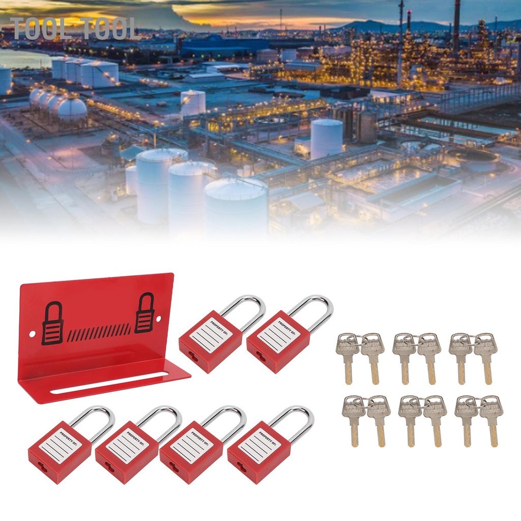 Tool Safety Padlock Key Rack Set Wall Mounted Locks Hanging Alloy Steel ...