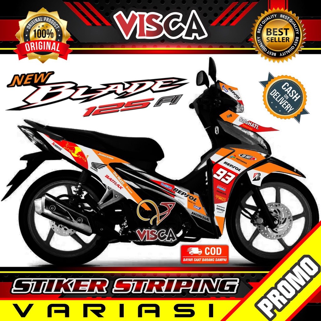 Striping BLADE 125 ใหม่ - สติ๊กเกอร์ STRIPING VARIATION LIS HONDA BLADE ...