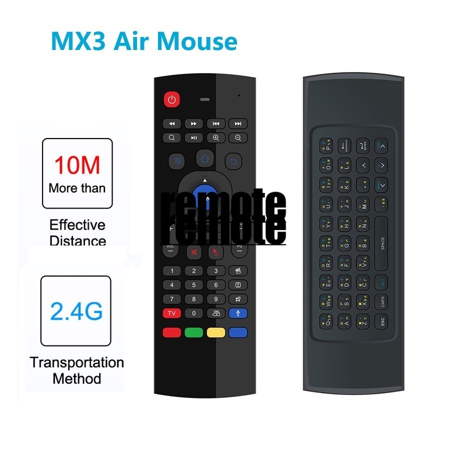 MX3 Pro รีโมทคอนโทรล Air Mouse ไร้สาย Mini คีย์บอร์ด Gyroscope IR การ ...