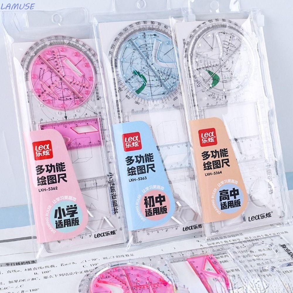LAMUSE Fast Drawing Ruler Ellipse ไม้โปรแทรกเตอร์ Art Design นักเรียน ...
