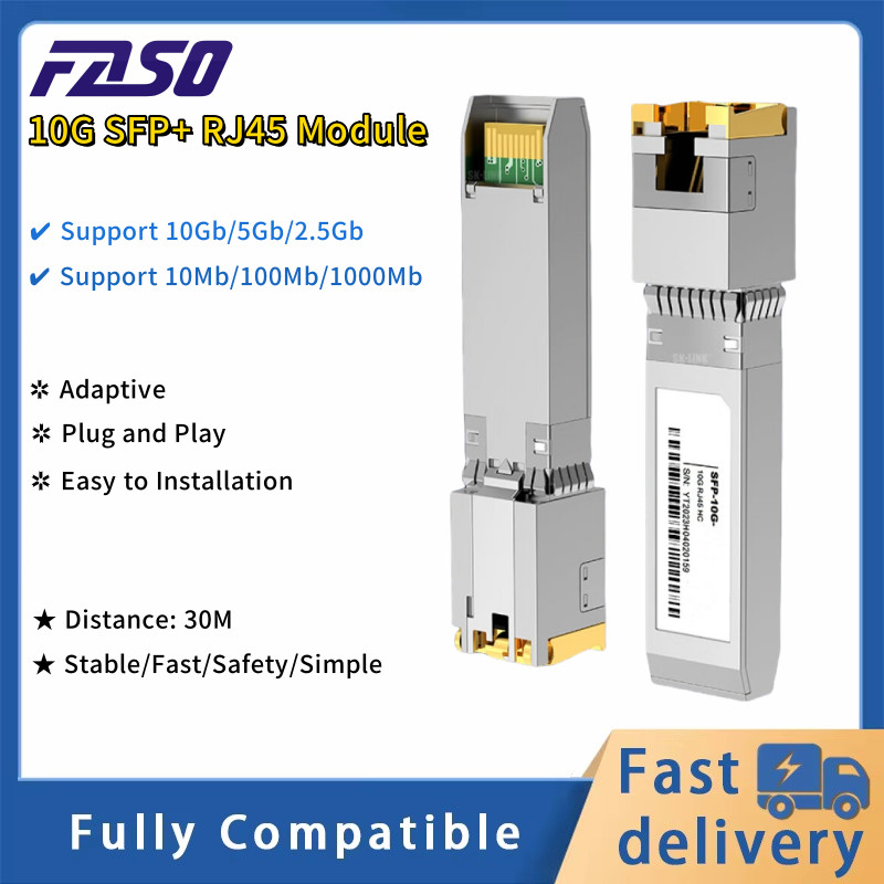 10g SFP + ถึง RJ45 Transceiver โมดูล, SFP 10Gb RJ45 ทองแดง Ethernet ...