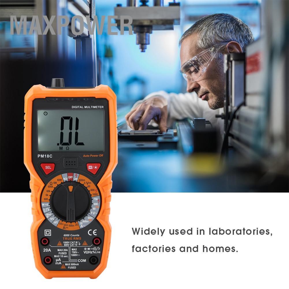 Maxpower PEAKMETER PM18C Intelligent Digital Multimeter Voltage ...