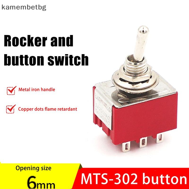 Kamembetbg 1 PCS 9Pin Toggle สวิทช์สีแดง 2/3 ตําแหน่ง ON-ON DPDT Mini ...