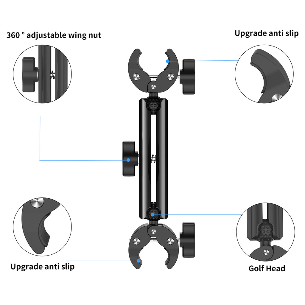 1PCS 5.91 Inch Aluminum Double Socket Arm | Universal 1"/25mm Ball Head