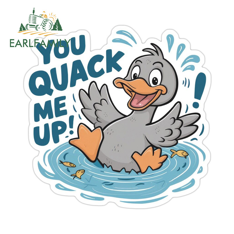 EARLFAMILY 13 ซม.x 12.7 ซม.คุณ Quack Me Up เป็ดรถสติกเกอร์รถจักรยานยนต์ ...
