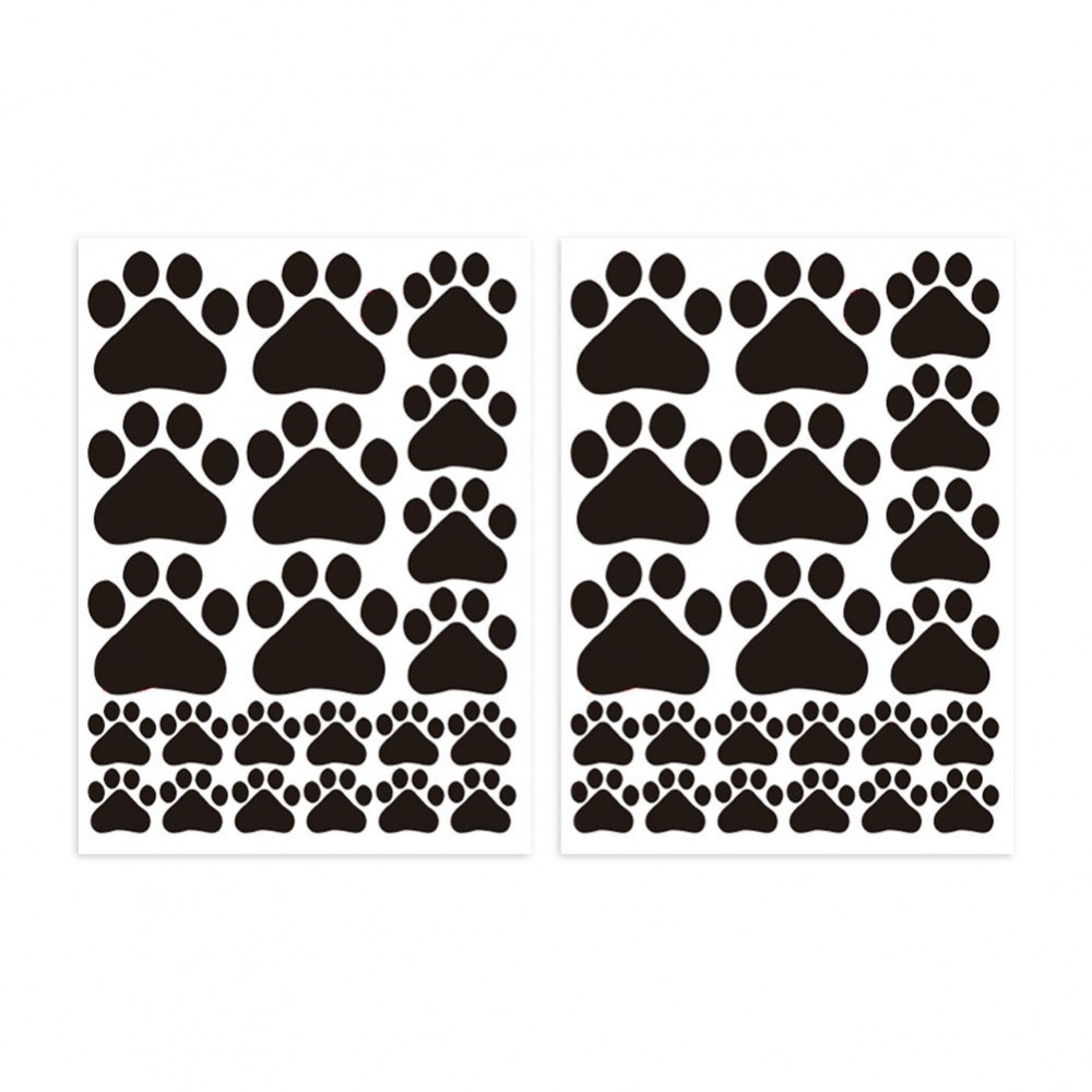 【AMANDA】Durable and Easy to Use Dog Cat Footprints Wall Decals 44 ...