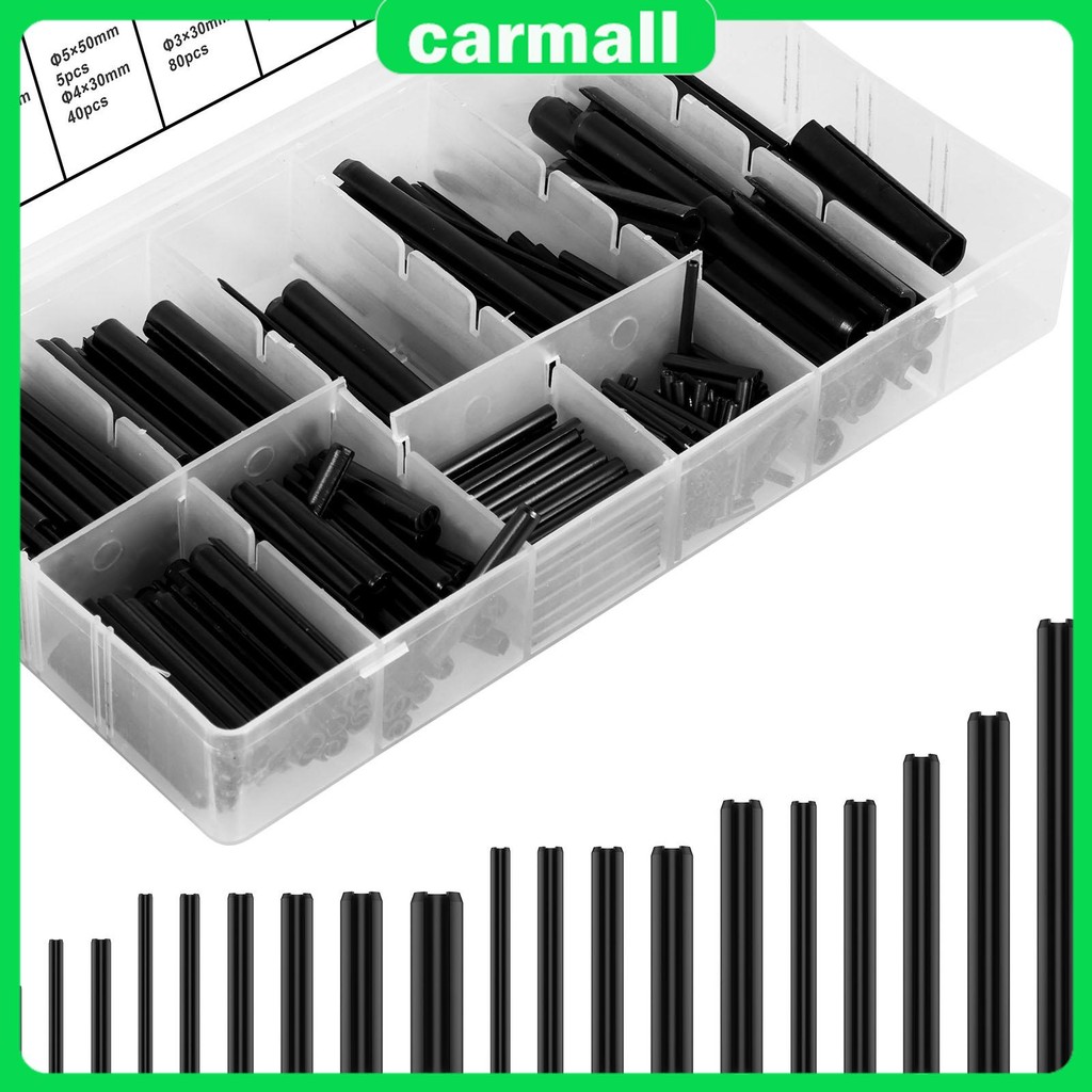 450 ชิ้น Roll Pin Assortment ชุดสแตนเลส Slotted Spring Pins ชุด ...
