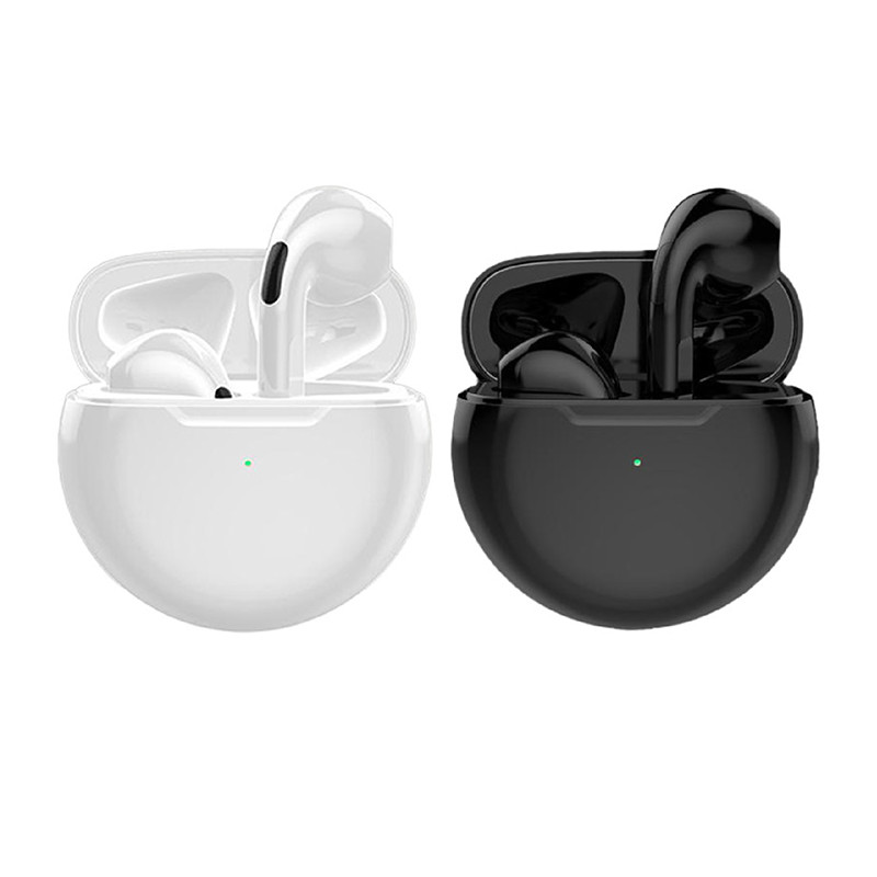หูฟังไร้สาย TWS Pro6 บลูทูธ 5.2 คุณภาพเสียง HiFi รองรับ IOS และ Android สีขาว สีดำ