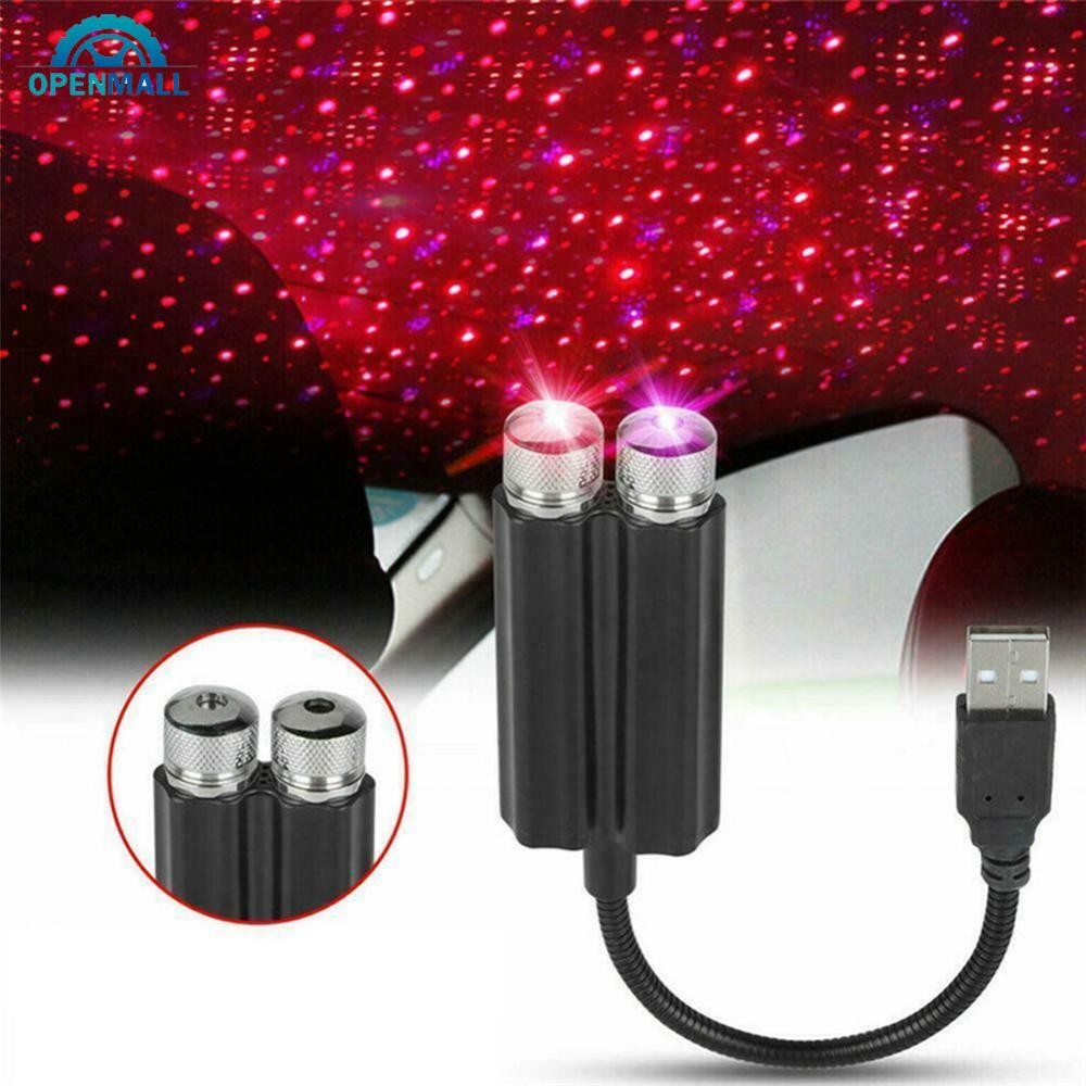 OPL สองหัวหลังคา Starry Night Light รถ LED บรรยากาศโปรเจคเตอร์ USB ...