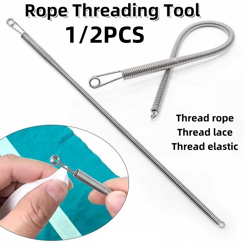 1/2PCS Bendable Spring Drawstring Threader Clip Cord ยืดหยุ่น ...