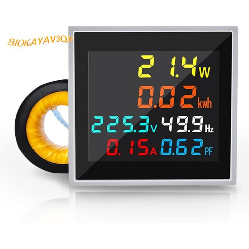 เครื่องวัดพลังงาน, AC 50-300V 100A Mini Power Monitor 6in1,จอแสดงผล LCD ...