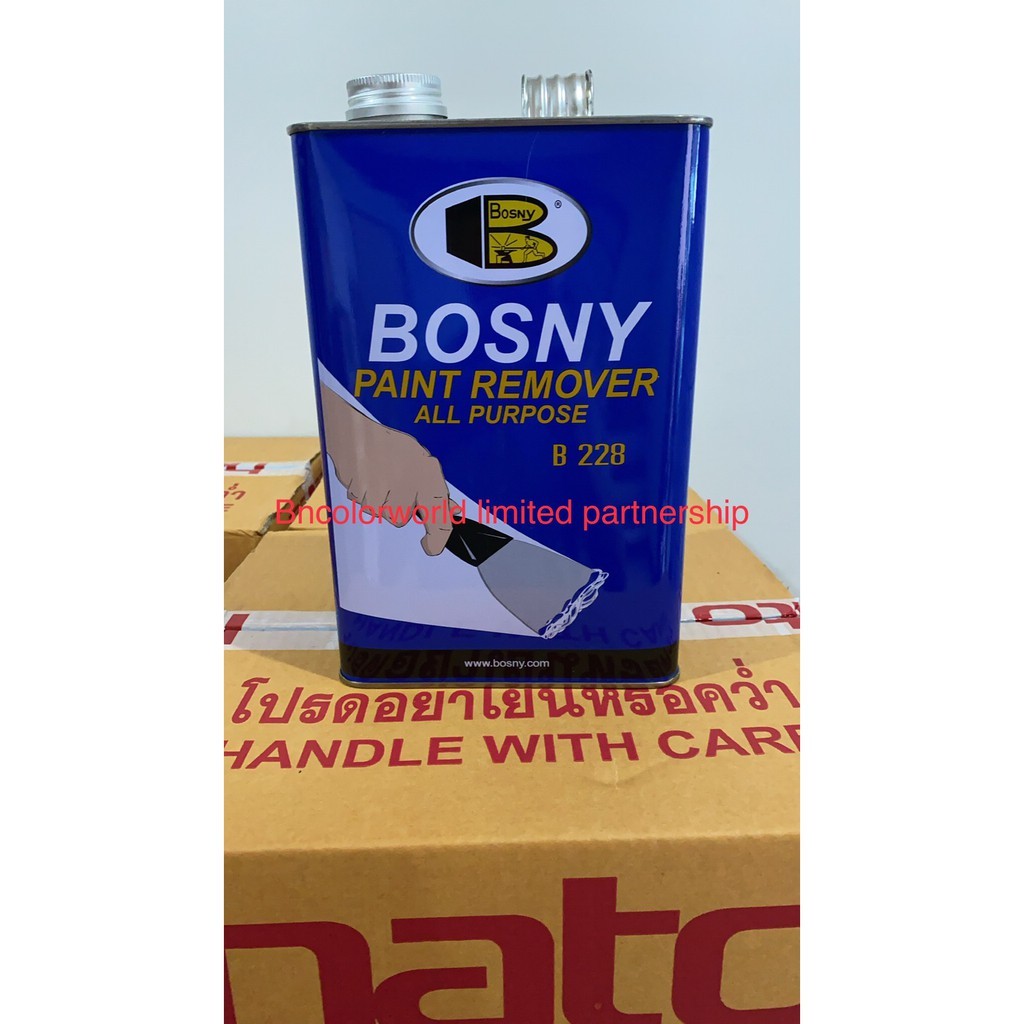 น้ำยาลอกสี bosny b228 b-228 ขนาด แกลลลอน 3.5 กิโลกรัม ใช้กับพื้นผิวโลหะ ...