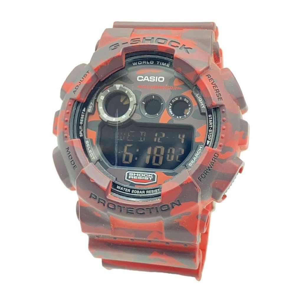 CASIO Men's Watch Quartz G-SHOCK Digital Rubber Red Plastic Direct from ...
