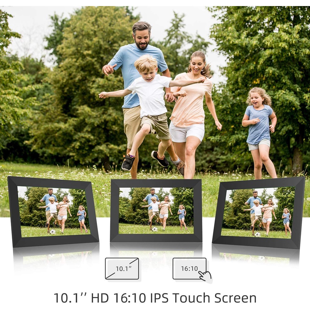 Frameo Digital Intelligent Cloud Photo Frame 10.1 นิ้วหน้าจอสัมผัส WiFi ...