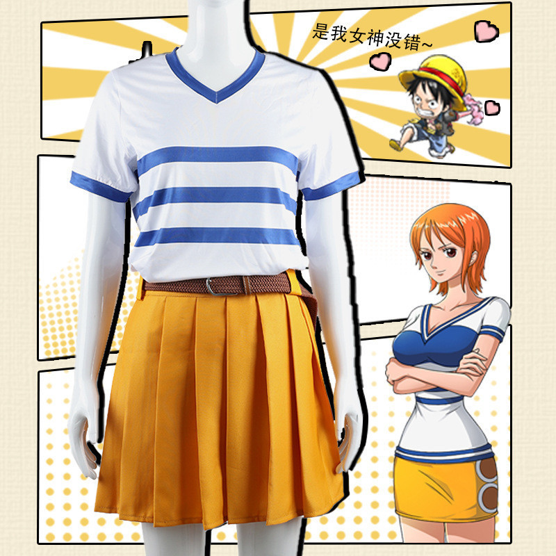 ONE PIECE cos เครื่องแต่งกาย Live-Action Nami คอสเพลย์อะนิเมะฮาโลวีนสอง ...