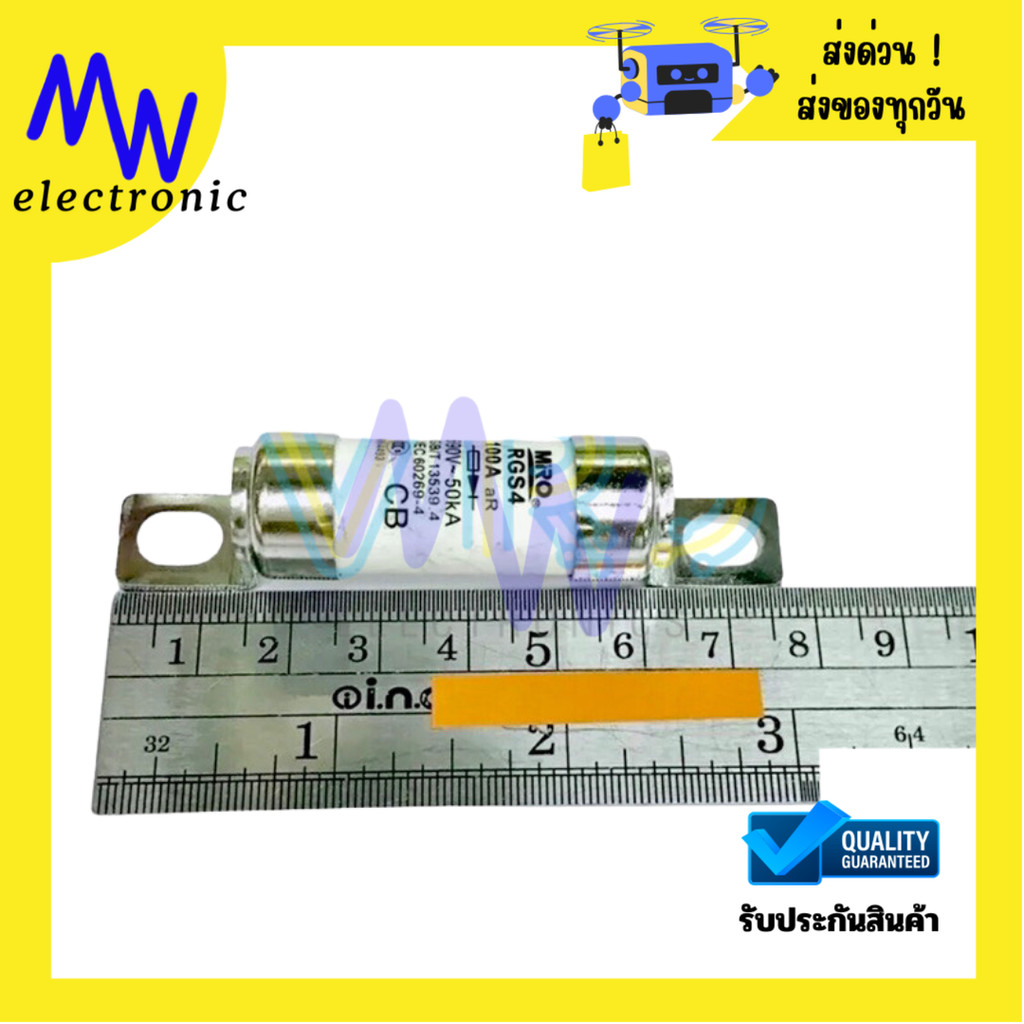 FUSE RGS4 ฟิวส์ขนาด 12*77mm 100A-690V พร้อมส่งในไทย | Shopee Thailand