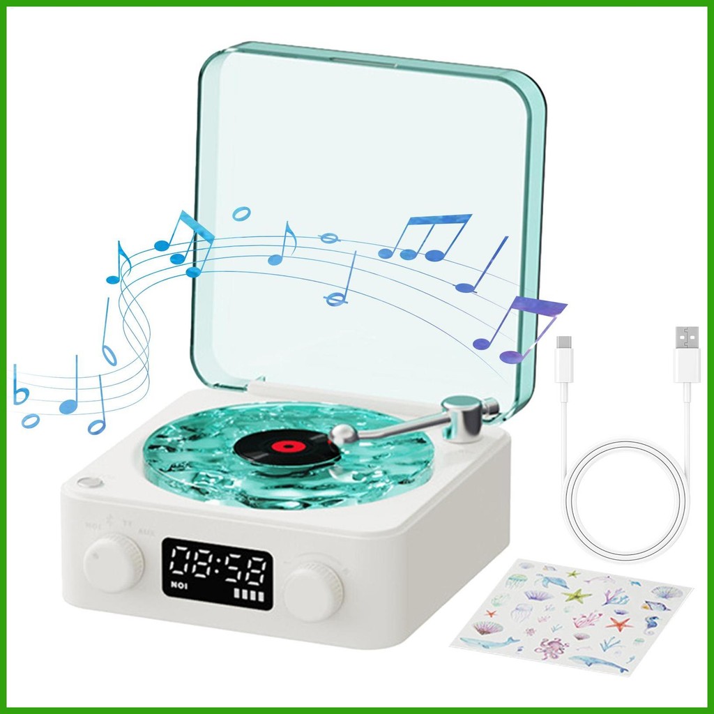 เครื่องเล่นแผ่นเสียง Waves Smart Record Player Turntables Vintage ...