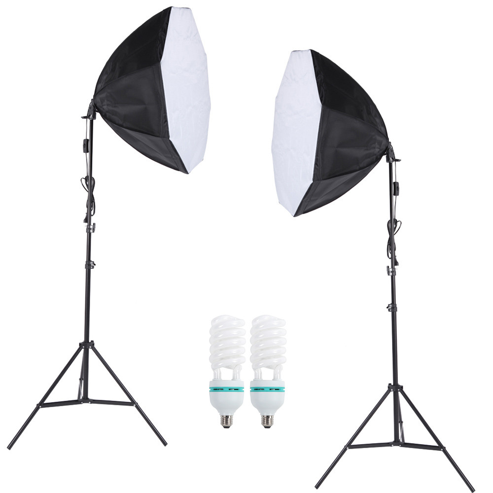 ชุดไฟถ่ายภาพมืออาชีพชุดพร้อม 5500K 135W Daylight Studio Bulb Light ...
