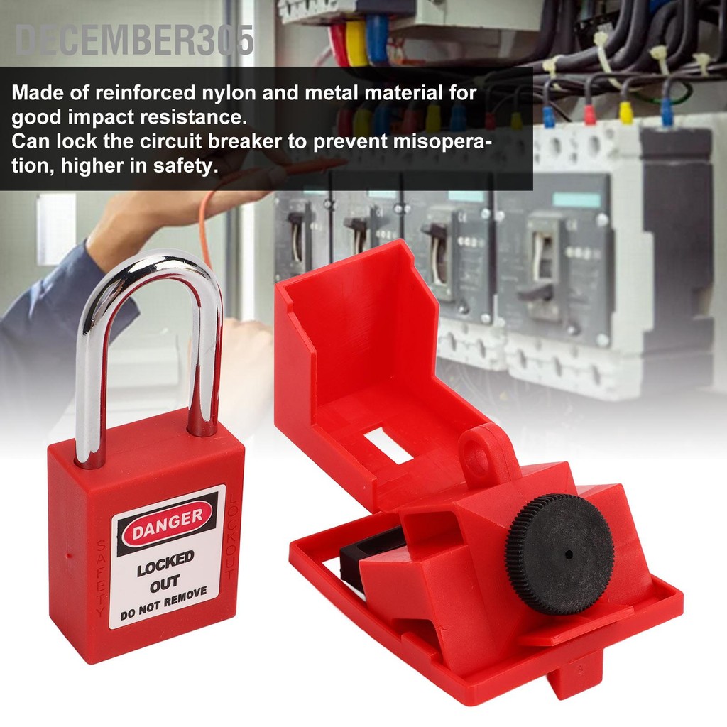 December305 Circuit Breaker Lockout Device Clamp On Safety Lock Padlock ...