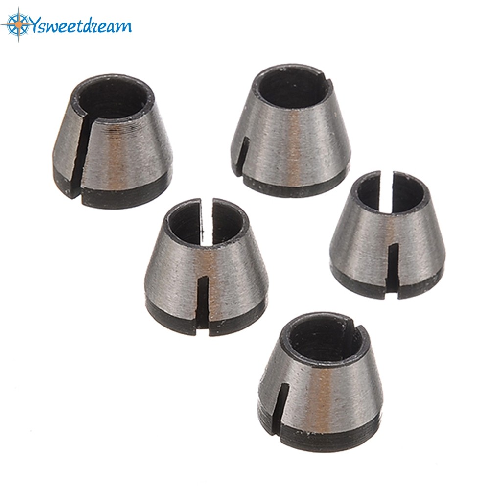2/5 ชิ้น Trimmer Collet Chucks Router Bit แกะสลักเครื่องตัด 1/4 