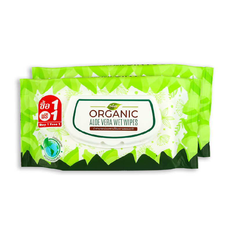 FRESH ทิชชู่เปียก ออแกนิค อโรเวล่า เฟรช 65 แผ่น 1 แถม 1 onpack | Shopee ...
