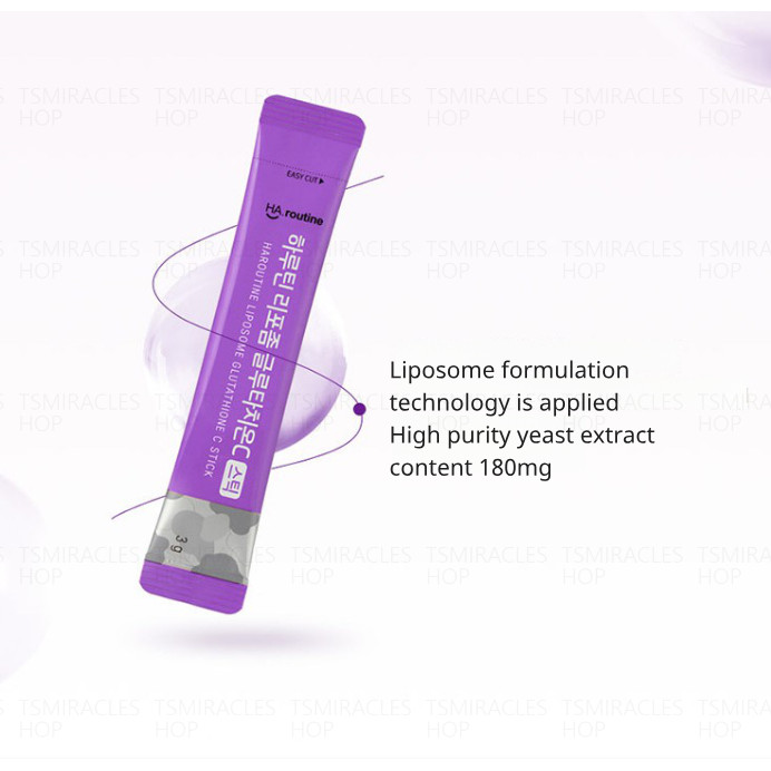 HAROUTINE Liposomal Glutathione Vitamin C Lemon Flavor Powder Stick 30  Packets | Shopee Thailand