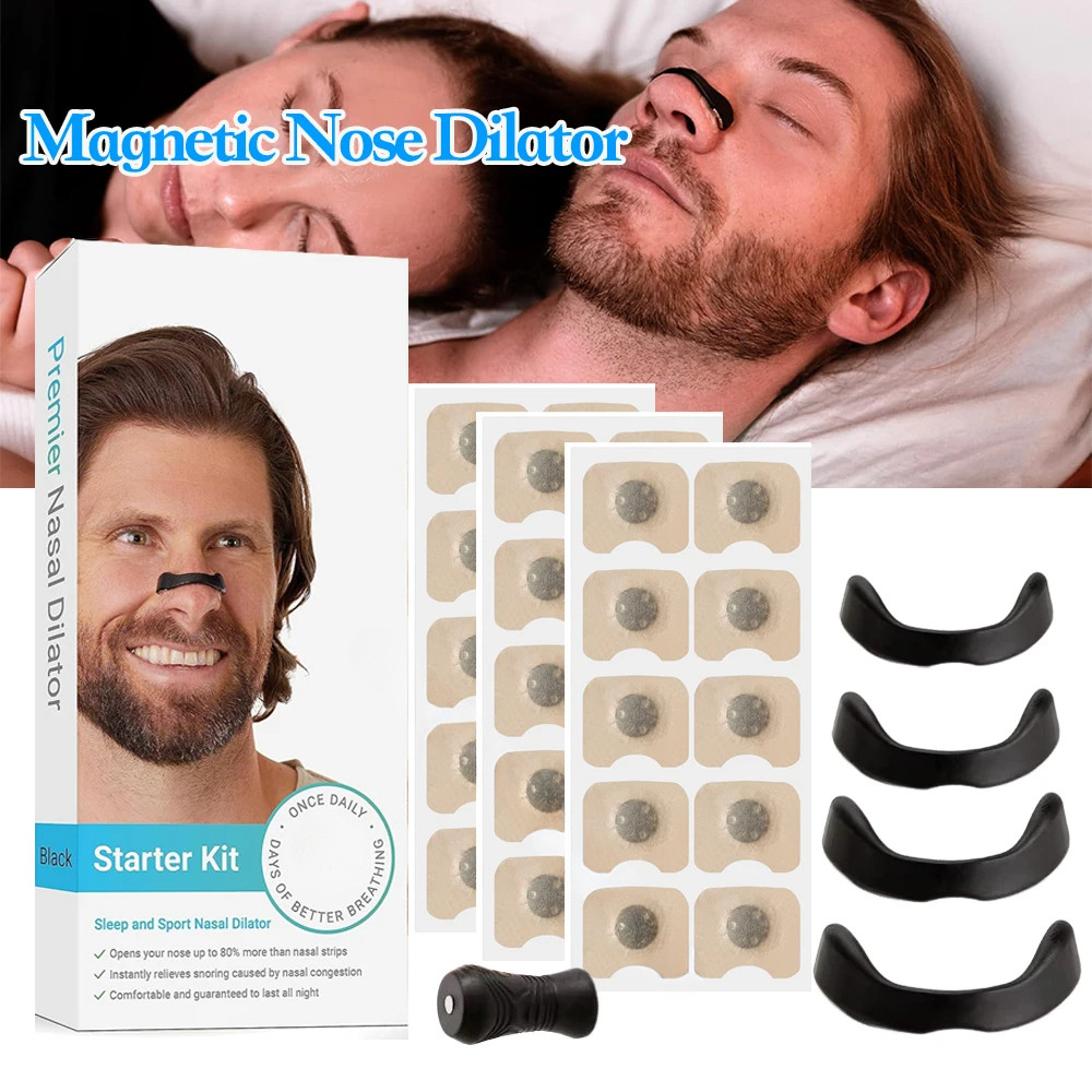 Magnetic Anti-Snoring Nose Breath Strips - Nasal Breathing Dilators ...